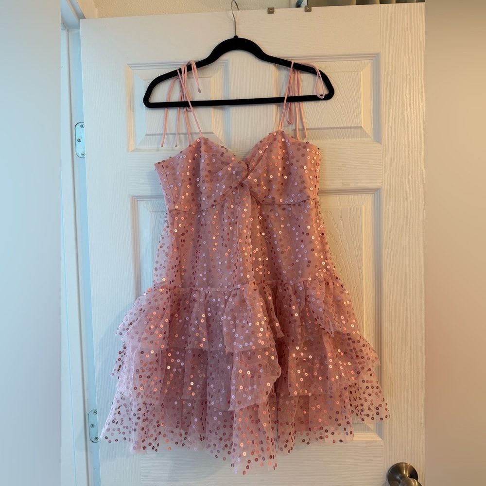 Cinq a Sept Jae Pink Sequin Dress